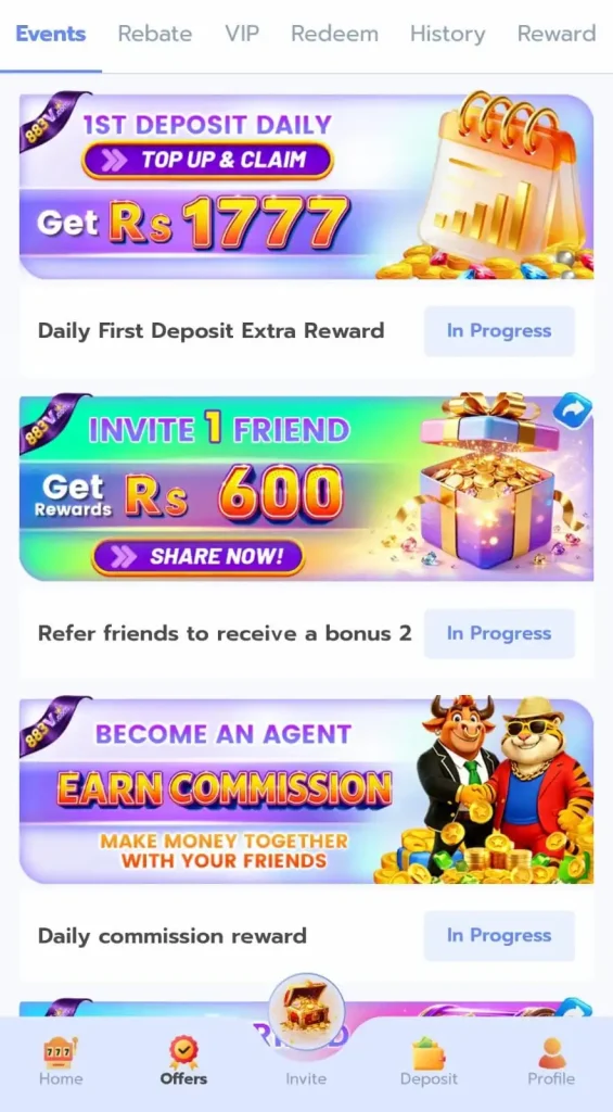 Bonuses and promotions