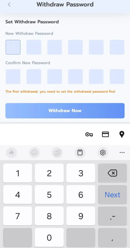 Withdrawal Process on 883V Game